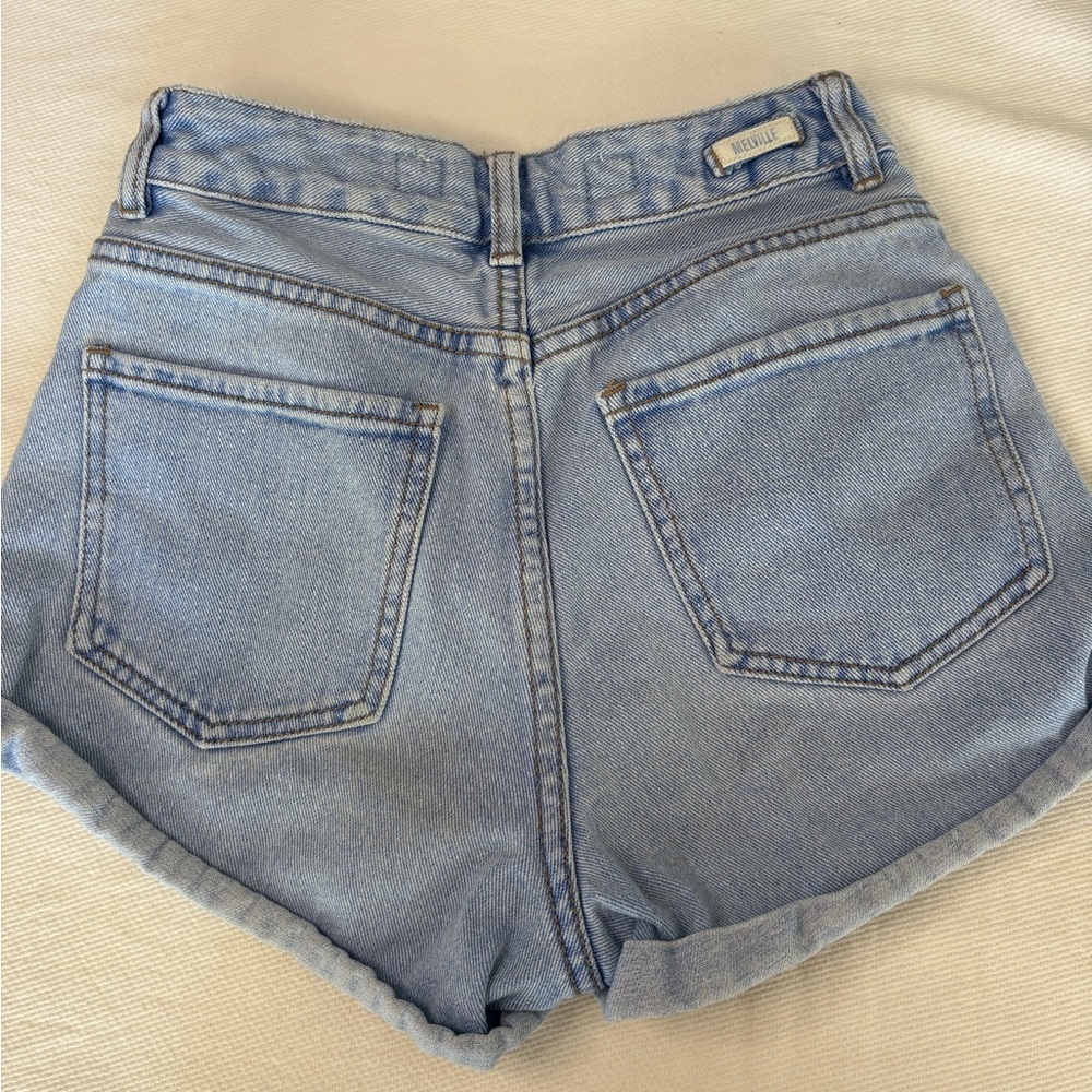 Brandy Melville Blue Jean Shorts High-Waisted Vintage Style